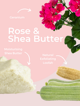 Load image into Gallery viewer, Rose Geranium & Shea Butter Loofah Soap