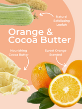 Load image into Gallery viewer, Sweet Orange & Cocoa Butter Loofah Soap