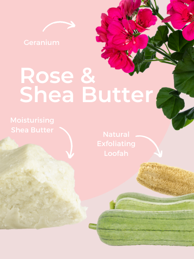 Rose Geranium & Shea Butter Loofah Soap
